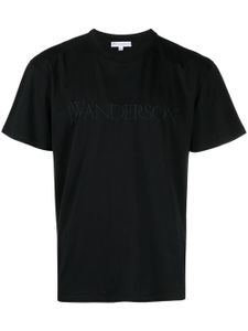 JW Anderson t-shirt en coton à logo brodé - Noir