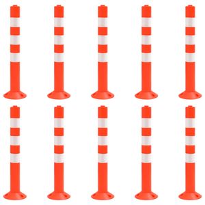 VidaXL Verkeerspalen 10 st 75 cm pe