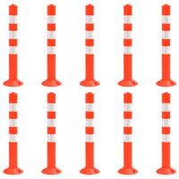 VidaXL Verkeerspalen 10 st 75 cm pe