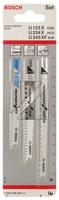 Bosch Accessoires 3-delige decoupeerzaagbladenset u 123 x; u 234 x; u 345 xf 1st - 2607010516