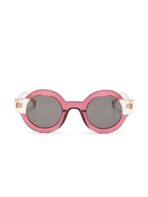 Kaleos lunettes de soleil Philip à monture ronde - Rose