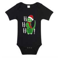 Kerst baby rompertje - zwart - sneeuwpop dino- hohoho - Kerst cadeau Kerst baby rompertje - zwart - sneeuwpop dino- hohoho - Kerst cadeau