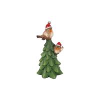everlands kunstkerstboom met vogels S Ø8,2xH16,5cm
