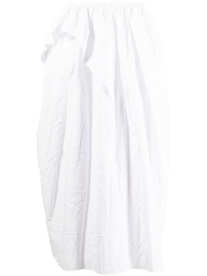 Cecilie Bahnsen jupe mi-longue Dalita à design asymétrique - Blanc