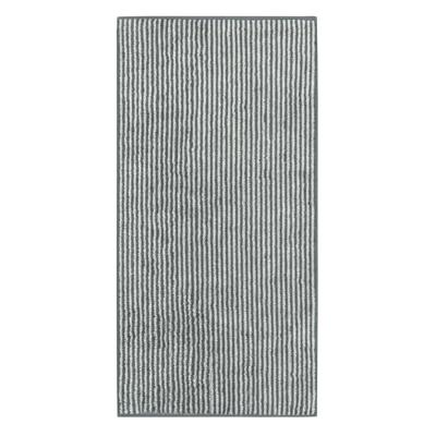 Cawö Cawö Two-Tone Stripe Handdoek 50x100 schiefer