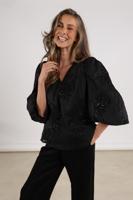 Nukus Delilah Blouse Embroidery Nkf02001 Blouse 5 Black
