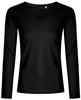 Promodoro XO1560 Women´s V-Neck T-Shirt Long Sleeve - Black - XL