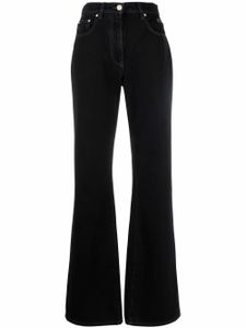 MSGM pantalon à logo brodé - Noir