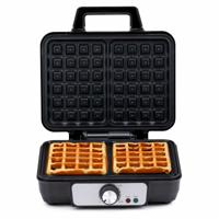 Wafelmaker Alpina 1000 W Zilverkleurig