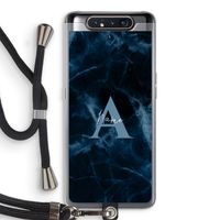 Midnight Marble: Samsung Galaxy A80 Transparant Hoesje met koord