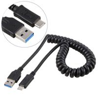 1 5 m hoge snelheid USB 3.0 Male naar USB-C / Type-C Male intrekbare voorjaar verlengkabel
