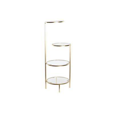 Planken DKD Home Decor 32,5 x 30 x 86 cm Kristal Gouden Metaal