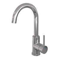 Wastafelmengkraan Brauer Chrome Edition Coldstart Opbouw Hoog Gebogen Ronde Hendel Chroom PVD Brauer