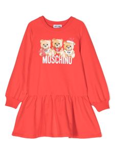 Moschino Kids Teddy Bear-print dress - Rouge