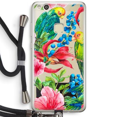 Papegaaien: Huawei Ascend P10 Lite Transparant Hoesje met koord