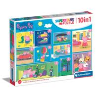 Clementoni Peppa Pig 10-in-1 puzzelset - 18 + 30 + 48 + 60 stukjes