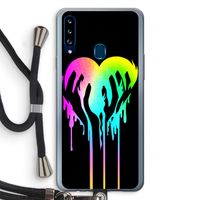 Hold My Heart: Samsung Galaxy A20s Transparant Hoesje met koord