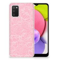 Samsung Galaxy A03S TPU Case White Flowers - thumbnail