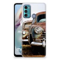 Motorola Moto G60 | Siliconen hoesje | met foto Vintage Auto