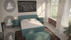Opberg boxspring 140 x 190 cm- stofkleur 7017