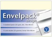 Dubbele kaart papyrus envelpack a6 105x148mm ivoor | 10 stuks