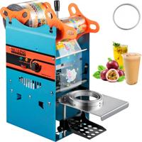 VEVOR Commerciële Handmatige Cup Sealing Machine, Koolstofstaal en ABS-Kunststof Sealer Blauw Melkthee, 300-500 Kopjes/Uur Sealer Bubble Theemelk Verpakking, 27 x 27 x 65 cm Kopje Afsluitmachine