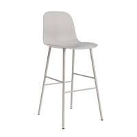 Normann Copenhagen Form Barkruk High 75 cm - Staal - Warm Grijs