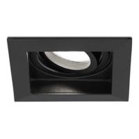 Durham vierkante LED inbouwspot - 5 Watt 400 lumen - 6000K daglicht wit - GU10 - Dimbaar Kantelbaar - Voor binnen - Zwart