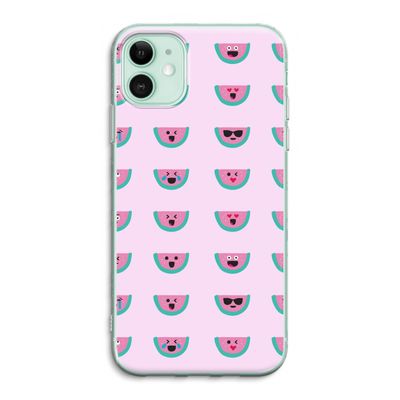 Smiley watermeloenprint: iPhone 11 Transparant Hoesje