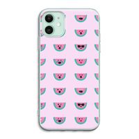 Smiley watermeloenprint: iPhone 11 Transparant Hoesje
