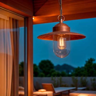 Hanglamp industrieel buiten E27 cortenstaal kleur
