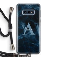 Midnight Marble: Samsung Galaxy S10e Transparant Hoesje met koord