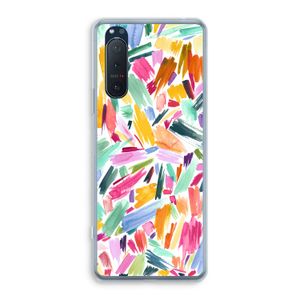Watercolor Brushstrokes: Sony Xperia 5 II Transparant Hoesje