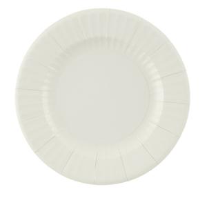 Feestbordjes/gebaksbordjes - 8x - zilver grijs - rond - papier/karton - 21cm