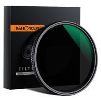 K&F Concept variabel ND-filter ND8-2000 super slim 72mm - Nano D serie multicoated grijsfilter