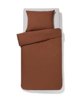 HEMA Dekbedovertrek 140x200/220cm hotel katoen percal bruin (bruin)
