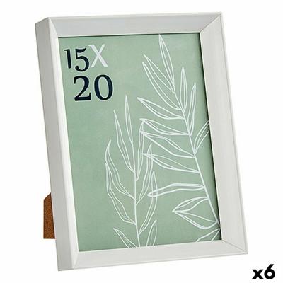 Fotolijsten WPC0235MG-3-WH Wit Glas Plastic (6 Stuks)