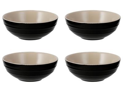 SILVERCREST Schaal of schaaltjes (Snackschaal set van 4 zwart)