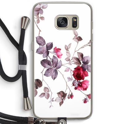 Mooie bloemen: Samsung Galaxy S7 Transparant Hoesje met koord