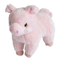 Pluche knuffel boerderijdieren varken van 18 cm