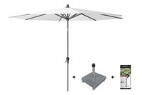 Platinum Riva stokparasol 3 m. rond - White met voet en hoes