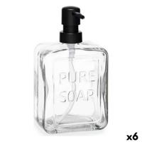 Zeepdispenser Berilo Pure Soap Transparant Kristal Plastic 570 ml 10 x 18 x 6 cm (6 Stuks)