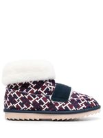 Tommy Hilfiger chaussons à motif monogrammé - Rouge