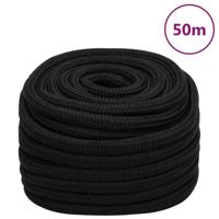 VidaXL Werktouw 20 mm 50 m polyester zwart VidaXL Werktouw 20 mm 50 m polyester zwart