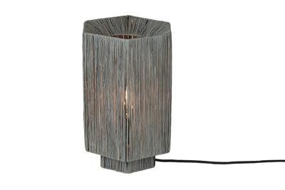 GOOD&MOJO Tafellamp 'Panama' Raffia, 36cm, kleur Grijs