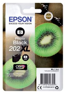 Epson Kiwi Singlepack Photo Black 202XL Claria Premium Ink