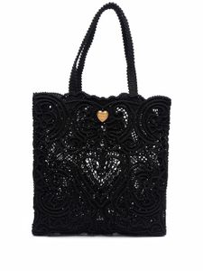 Dolce & Gabbana sac cabas Beatrice à détail en dentelle - Noir