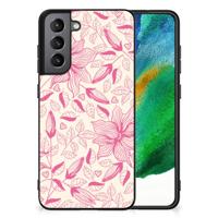 Samsung Galaxy S21FE Bloemen Hoesje Pink Flowers