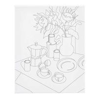 Creativ Company Schildercanvas met print onbijttafel - 24x30cm