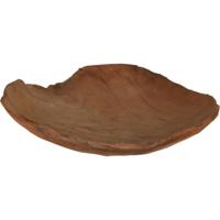 Fruitschaal - teak hout - D30 cm - fruitmand - serveerschaal - decoratie